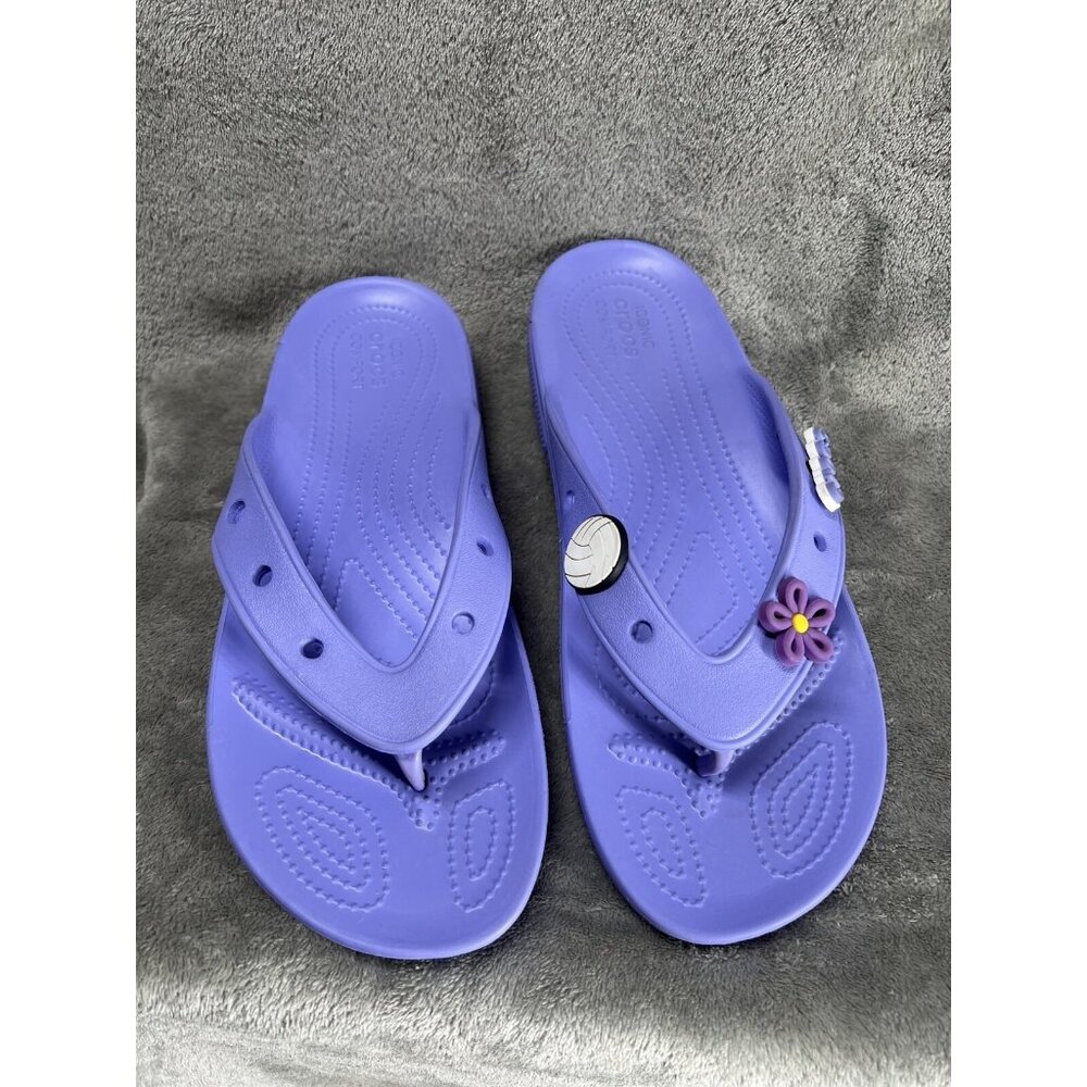 New Crocs Men’s 11 Digital Violet Classic Flip Flop‎ Sandal/- 207713-5PY Beachy